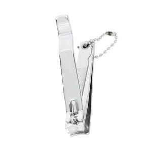 Keychain Nail Clipper Silver Stainless Steel Ball Chain Finger Trimmer Professional Portable Manicure Travel Grooming Device - Product Image 4