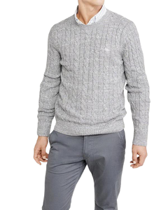 A.P.C. Suéter de lana gris de punto trenzado para mujer, cuello redondo, manga larga, informal, grueso, tejido a mano, color liso, para invierno - Product Image 2