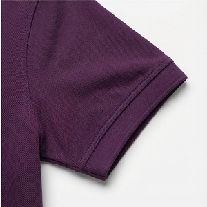 Polo pour homme en piqué 100% coton, manches courtes, violet, décontracté, respirant, coupe classique, design tricoté uni - Product Image 6