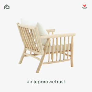 Fauteuil lounge en bois massif naturel, fauteuil rustique pour salon, villa, mobilier de resort, fabriqué à la main à Jepara, Indonésie - Product Image 2