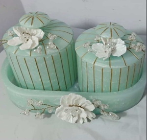 Luxurious <b>Resin</b> Dry Fruit Jars Set for Kitchen <b>Table</b> Decor 100% Handmade Eco-Friendly with Flip <b>Top</b> Lids - Product Image 1