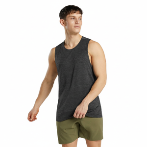 Men's Hip Hop Tank Top ODM Custom Graphic Print Cotton Polyester Sleeveless Streetwear Gym Tee Summer Fashion 2025 - Product Image 2