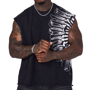 Débardeur d'entraînement personnalisé pour hommes – Coton épais, coupe ample, sans manches, style décontracté 2026 - Product Image 6