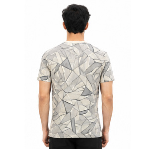 เสื้อยืดคอตตอนผู้ชาย OEM ODM แบบเรียบ ออกแบบเองได้ แขนสั้น คอกลม ผู้ผลิตเสื้อผ้าขายส่ง เสื้อยืดคอตตอนพรีเมียมสำหรับผู้ชาย - Product Image 3