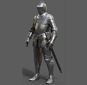 Armure complète élégante en métal pour marque privée, conçue pour les événements sur le thème médiéval, les châteaux et l'aménagement intérieur de luxe - Product Image 1