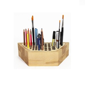 Premium Natural Wood <b>Pen</b> Stand Decorative Desktop <b>Organizer</b> for Office and Study Wooden <b>Pen</b> Holder Desk Stand - Product Image 4