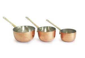 Casserole miniature en cuivre faite à la main, poêle à sauce, poignée en cuivre, design moderne, antiadhésive, compatible gaz et induction, passe au lave-vaisselle - Product Image 3