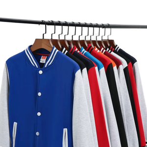 Vêtements pour hommes sur mesure, broderie de lettres, laine mérinos, veste de baseball, veste varsity - Product Image 1