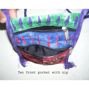 Bolso Bandolera Étnico de Lona Lavada a la Piedra para Móvil y Pasaporte, Estilo Vintage, para Viajes y Uso Diario, para Hombre - Product Image 2
