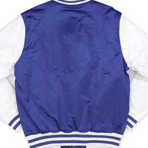 Blouson universitaire Georgia State University bleu roi et blanc, deux tons, léger, fermeture éclair sur le devant, style universitaire, printemps - Product Image 5