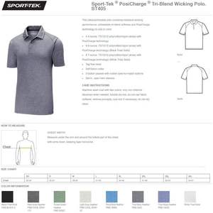 2025 Men's Custom Embroidery PosiCharge Triblend for Shirts St405 Personalized Inking Stitch Design B0D4WWY9GJ - Product Image 4