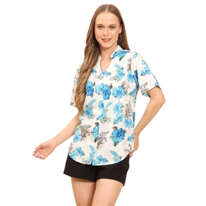 Womens Casual <b>Shirt</b> Soft Beach <b>Shirts</b> Floral Tropic Print V Neck T-<b>Shirt</b> <b>Short</b> <b>Sleeve</b> <b>Button</b> <b>Up</b> Tops - Product Image 1