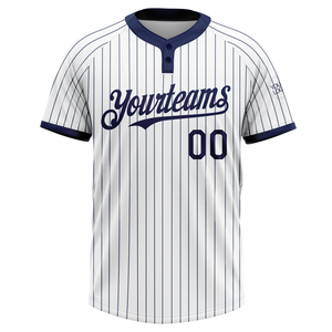 Maillot de softball OEM imprimé par transfert thermique, à deux boutons, 100 % polyester respirant, avec nom d'équipe personnalisé - Product Image 2