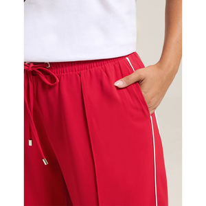 Pantalon de survêtement baggy formel OEM pour filles, chaud, style streetwear, avec impression sérigraphiée et bandes latérales contrastantes, en coton et élasthanne - Product Image 4