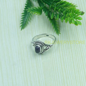 Anillo de Amatista Púrpura Natural con Cabujón, Plata de Ley 925, Hecho a Mano, Estilo Bohemio Vintage, Anillo de Moda para Mujer, Joyería al por Mayor - Product Image 2