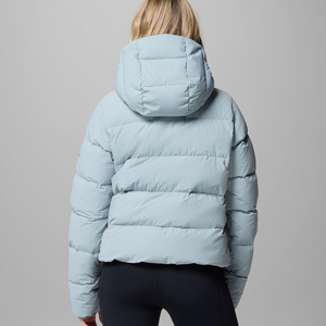 Women's Quilted Puffer <b>Jacket</b> <b>Short</b> Hooded Winter Outdoor Coat Polyester Woven Fabric - Product Image 2
