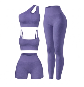 Fabricant de vêtements de sport pour femmes sur mesure, ensemble de soutien-gorge et leggings de yoga, vêtements de sport pour la gym, vêtements de fitness, fournisseur de vêtements de sport - Product Image 2