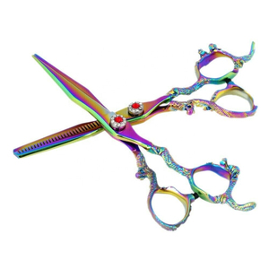 Hair cutting scissors with artistic dragon <b>handle</b> for salon use Dragon <b>handle</b> hair salon <b>shears</b> for professional styling - Product Image 6