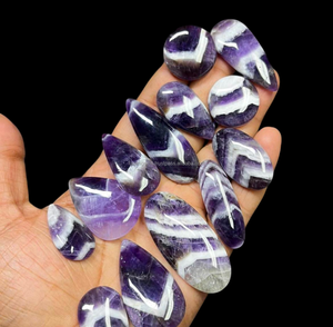 พลอยอเมทิสต์ธรรมชาติอัญมณีทรงหลวมอัญมณีขัดคริสตัลทรงผสมทุกขนาดสำหรับทำจี้เครื่องประดับ - Product Image 2