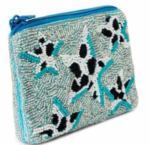 Monedero de Estrella de Mar Hecho a Mano con Cuentas, Bolso Cruzado de Nylon para Mujer, Mini Cartera Vintage de Moda con Temática Oceánica, Lindo - Product Image 3