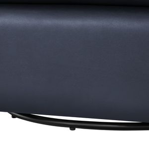 Fauteuil pivotant Sutton bleu nuit, design élégant en similicuir pour salon - Product Image 5