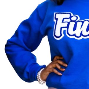 Zeta phi Beta DC finer สเวตเชิ้ตลายตัวอักษรกรีกสำหรับทั้งชายและหญิงผ้าฟลีซลำลองสีน้ำเงินเข้ม - Product Image 2