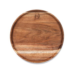 Soucoupe ronde en bois d'acacia naturel rustique, plateau de récupération d'eau pour plantes d'intérieur, prix de gros du Vietnam - Product Image 2