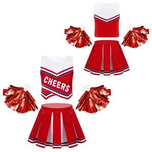Conjunto de Chaleco y Falda Plisada para Niñas de 6 a 16 Años, Traje para Animadoras, Deportes, Baile, Entrenamiento, Competencia, Actuación, Ejercicio - Product Image 2