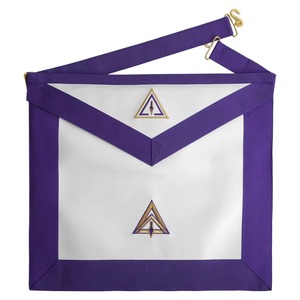 Royal & Select Masters Council <b>Apron</b> <b>White</b> & Purple Various Materials Professional Masonic Ceremonies Wearable Custom <b>Aprons</b> - Product Image 1