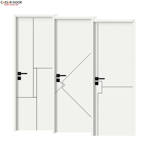 Portes d'entrée modernes en WPC, personnalisables, insonorisées, résistantes à l'humidité et aux insectes, pour salle de bain et chambre à coucher - Product Image 1