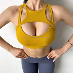 Soutien-gorge de sport pour femmes avec coussinets amovibles, soutien-gorge de fitness à compression durable, respirant, encolure dégagée sans fil, grande taille, nouvel arrivage - Product Image 1