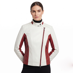 Women's Premium Biker <b>Leather</b> <b>Jacket</b> Female <b>Leather</b> Motorcycle <b>Jacket</b> With Zip-Up Ladies Stand Collar PU <b>Leather</b> Moto <b>Jackets</b> - Product Image 6
