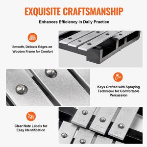 Kit Professionale di Xilofono Glockenspiel a 30 Note con Strumenti a Percussione, Bacchette e Bastoncini per Tamburo, Strumenti Musicali Giocattolo - Product Image 6