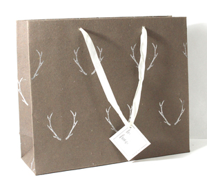 Manufactory Direct Customized Kraft Paper Packaging Bag Biodegradable <b>Foil</b> Print Flexiloop Handle Printed Logo Candle Gift - Product Image 1