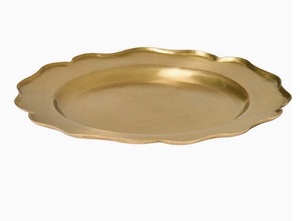 Plateau de service en laiton robuste, fait main, vaisselle de luxe pour restaurant, hôtel, banquet, mariage et service de traiteur - Product Image 3
