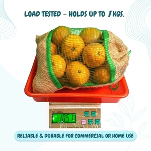 Sac en jute réutilisable avec cordon de serrage, 25x20 cm, respirant, pour courses et produits frais (fruits et légumes), capacité 1 kg - Product Image 6