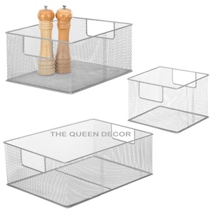 Modern Wall Mounted Double-Tier Storage Shelve With Shinny Polished Stainless Steel and Glass <b>Spice</b> <b>Rack</b> Unique Shaped Stylish - Product Image 5