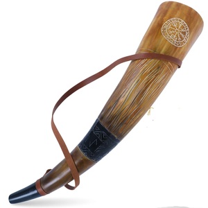 Corne de buffle polie artisanale, corne de guerre viking |   Corne de signalisation médiévale écologique de qualité supérieure - Product Image 2