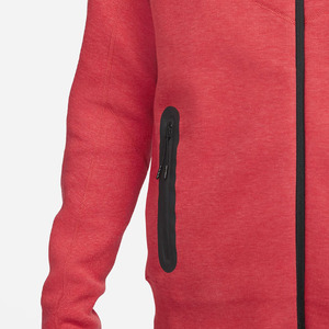 Nouvel ensemble sweat-shirt à capuche zippé rouge 2026 en molleton uni, short et veste décontractés en French Terry, coupe régulière, respirant - Product Image 5