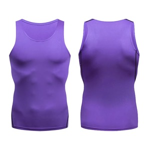 Men Solid Knitted Mesh <b>Singlets</b> Quick Dry Polyester <b>Running</b> Breathable Casual O-Neck Custom Logo Basic Style Sports <b>Singlet</b> - Product Image 4