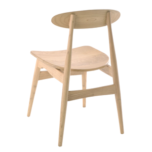 Chaise de salle à manger en bois massif de style scandinave avec dossier léger pour la maison, l'hôtel, l'appartement, la villa - Product Image 3