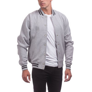 High Quality Custom Baseball Bomber <b>Jacket</b> Men's Wool Sleeves Canvas Embroidered Vintage Style Multiple Embroidery Patch - Product Image 1