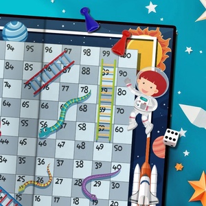 Juego de mesa de plástico para el hogar y el viaje para varios jugadores Aventura temática espacial - Product Image 5