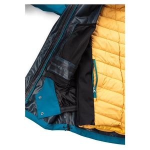 Veste de ski isolée à capuche pour homme, couleur beige marine, rembourrage synthétique, fermeture éclair, coupe-vent, vêtements d'hiver pour l'extérieur - Product Image 5
