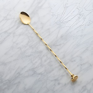 Twist-Neck Mixing Stainless Steel Bar Spoon Gold Finishing Bar-ware <b>Tools</b> and Accessories Superior Quality at Best Price - Product Image 1