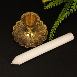 Antique <b>Brass</b> Candle <b>Holder</b> Stand Vintage Elegant Decorative Tabletop <b>Candlestick</b> for Home Festive Decor - Product Image 6