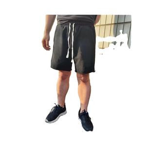 กางเกงขาสั้นผ้ายืดทรงโอเวอร์ไซส์สำหรับผู้ชายกางเกงขาสั้นผ้ายืดสีพื้นย้อมสีล้วนแบบลำลองสำหรับฤดูร้อน - Product Image 5