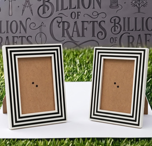 Premium Black <b>White</b> Resin Photo <b>Frame</b> Handmade Decorative <b>Picture</b> <b>Frame</b> for Home Office Tabletop Display - Product Image 4