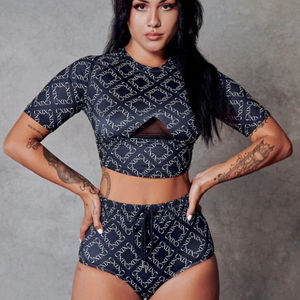 Haut de danse et de fitness pour femme à col montant, léger, respirant, en tissu extensible, collection 2026, tenue d'entraînement, service OEM, hauts pour femme - Product Image 1