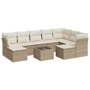Set Divano da Giardino Beige e Bianco Crema - Product Image 2